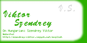 viktor szendrey business card